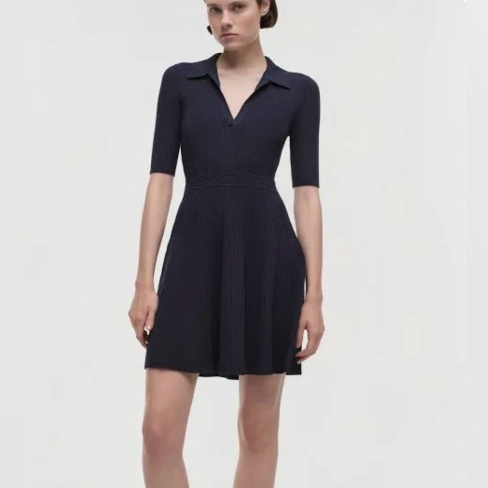 Simkhai Women's Patricia Polo Ribbed Mini Dress